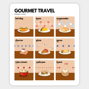 Street food, gourmet travel Sticker